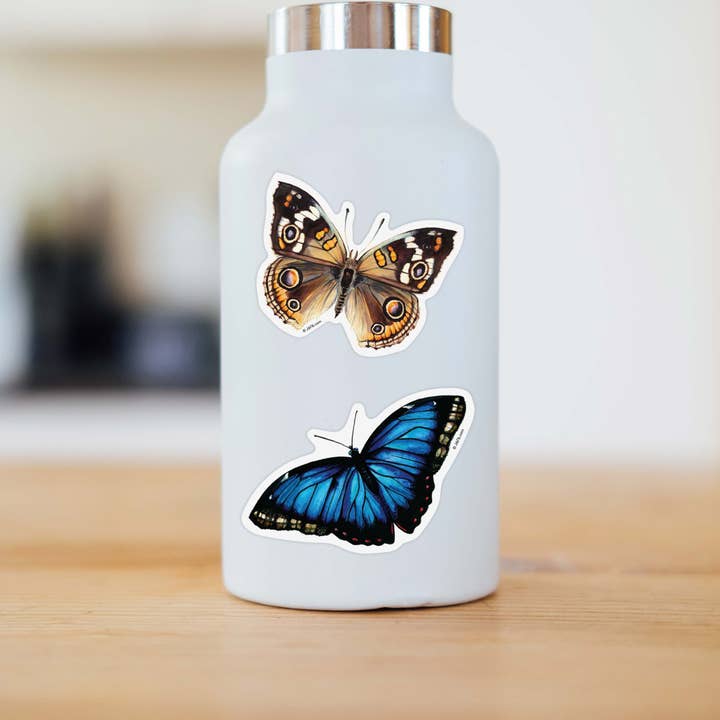 J6R6 - Wholesale Sticker - Butterfly 12 Vinyl Sticker (Blue Morpho Butterfly)2