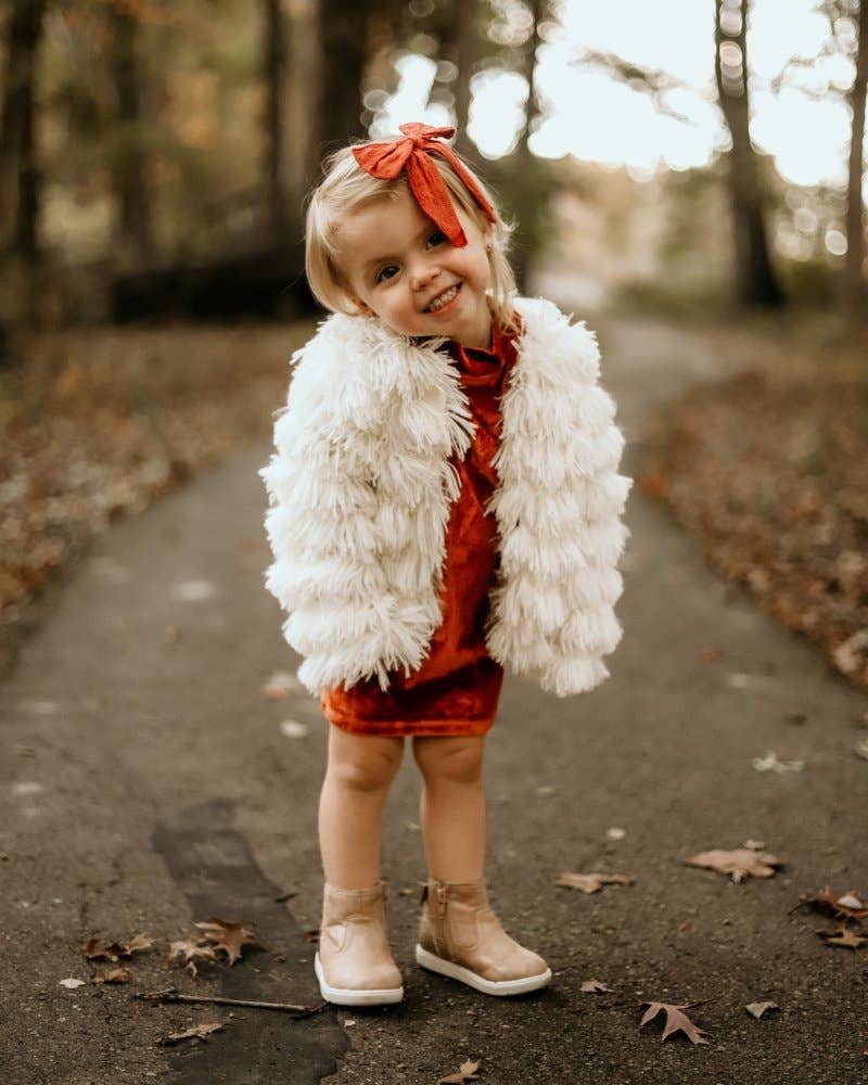 Bailey's Blossoms – wholesale Jacket – Child – Mommy and Me Fatima Faux Shag Layered Jacket - Ivory5