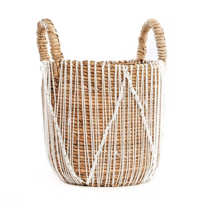 The Straight Stitched Macrame Basket - S for wholesale by Bazar Bizar Living