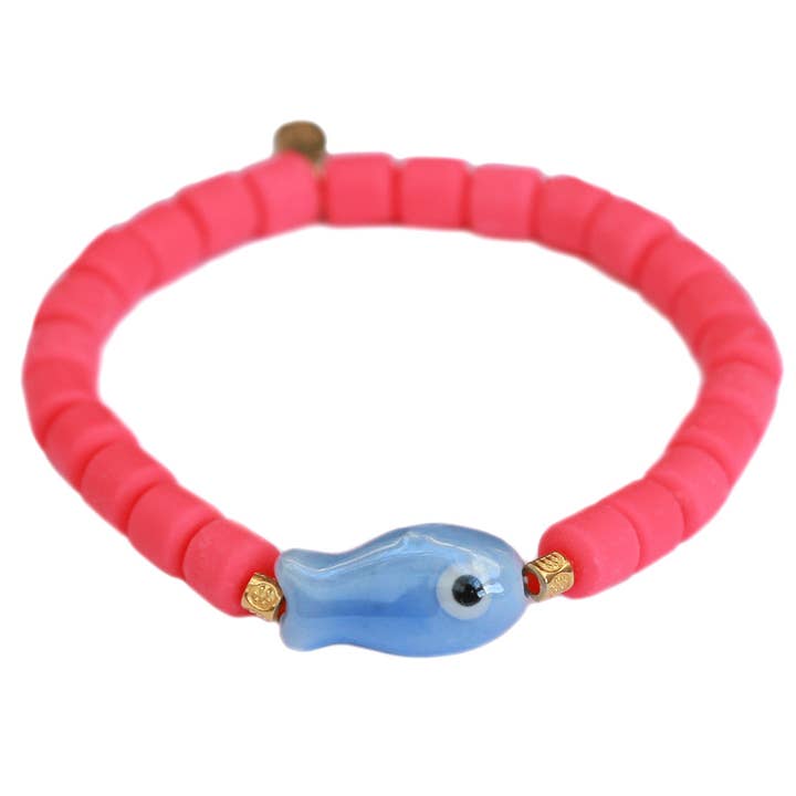 Armband kleurrijke vis watermeloen voor wholesale door Love Ibiza