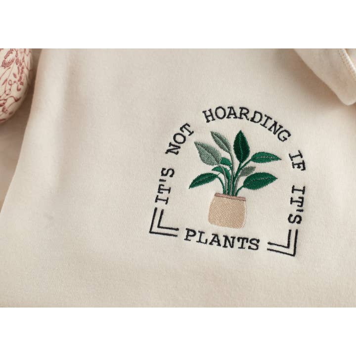 Embroidered Plant Lover & Gardening Sweatshirt for wholesale by Nunu's Studio