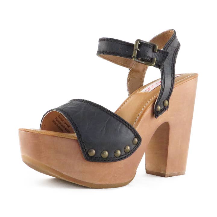 SCARLETT Chunky Holzabsatz Schwarz für den Großhandel von Two Lips