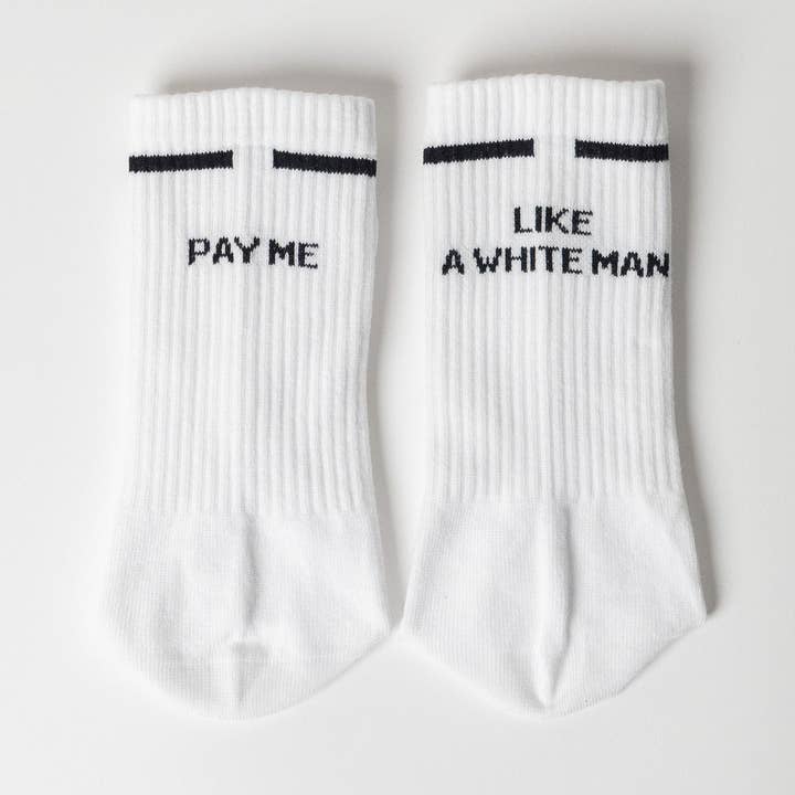 Pagami come un uomo bianco - Calzini Statement per la vendita all'ingrosso da parte di arrel - responsible apparel