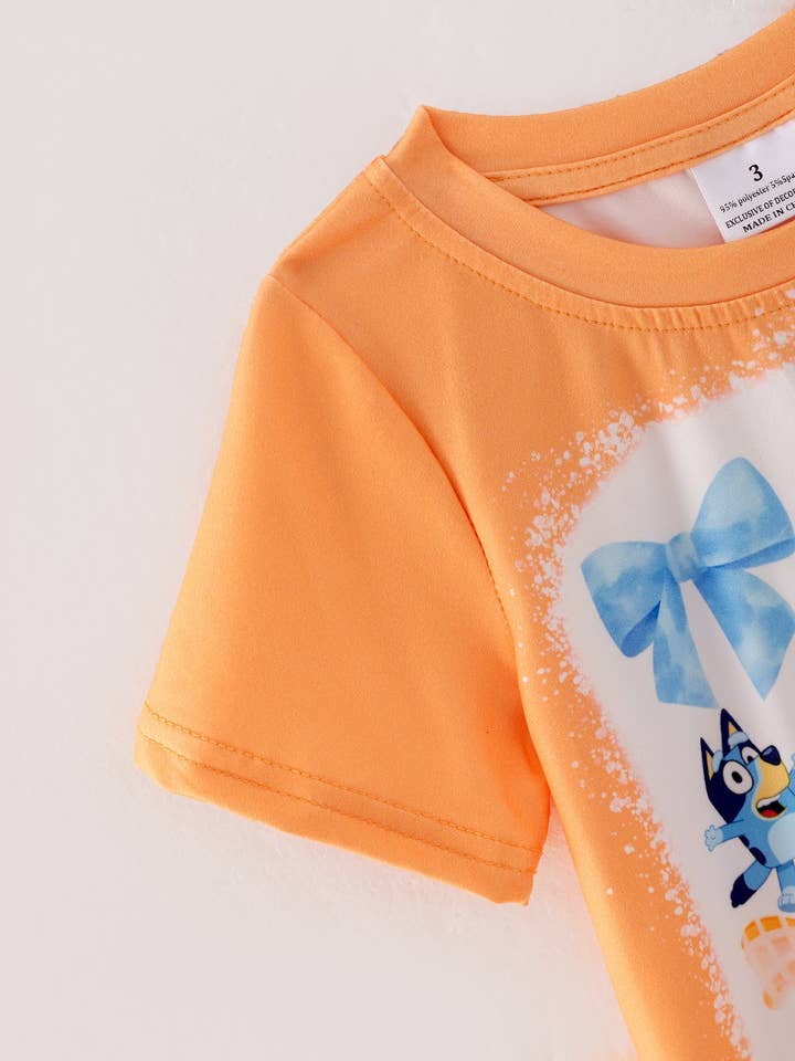 Rylee Faith Designs - Wholesale Top & Pant Set - Kids - Girls Bluey Print Top+Bell-Bottom Pants Outfits