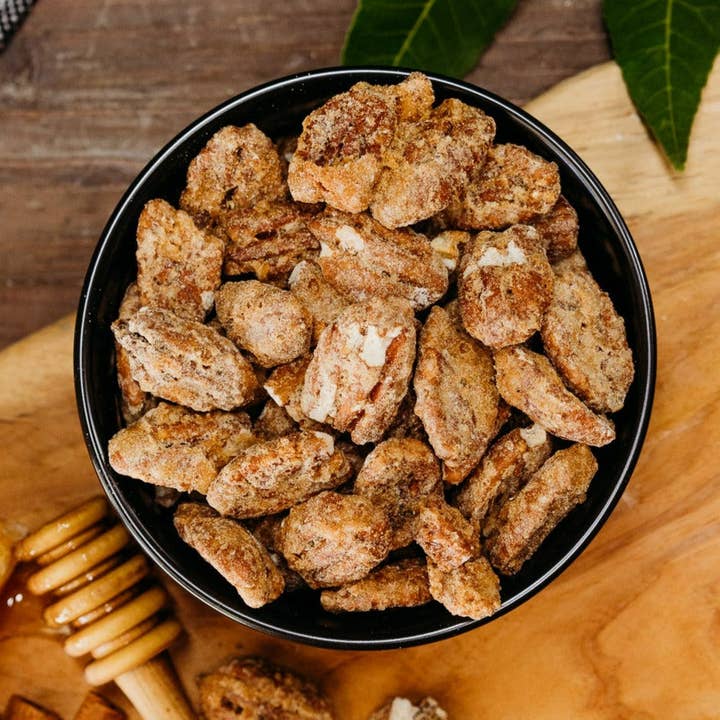 Honey Cinnamon Pecans for wholesale by Ellis Bros. Pecans
