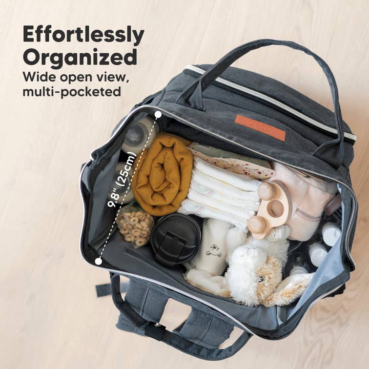 Mystisches Grau Original Wickelrucksack mit Wechselmatte, Baby-Tasche von KeaBabies für den Großhandel auf Faire2