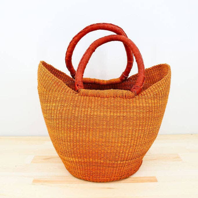 Gitzell FairTrade - Wholesale Grocery/Shopping Bag - U-Shopper Tote Basket Bag, Solid4