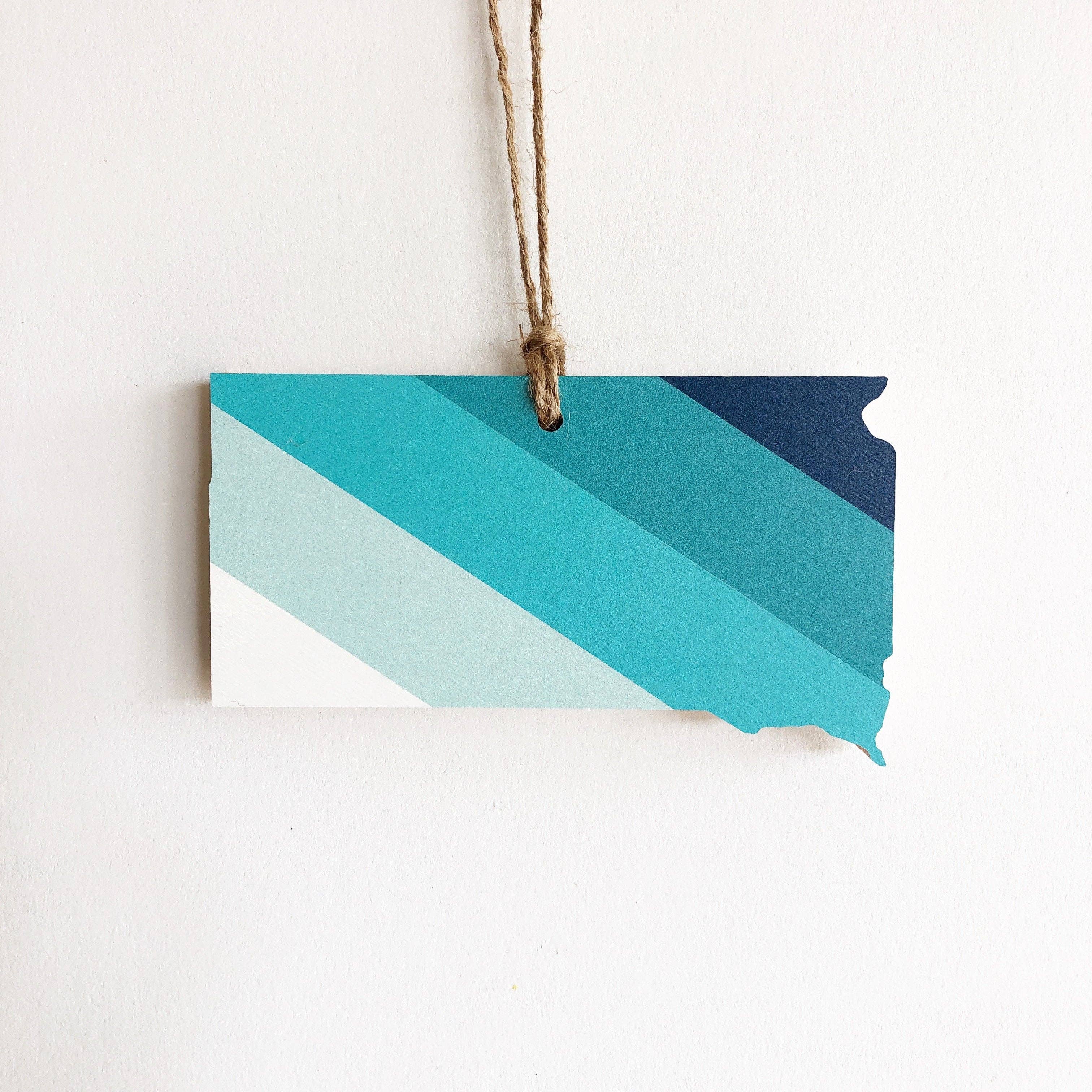 Hemlock & Heather - Wholesale Ornament - Comal Stripes State Ornaments1