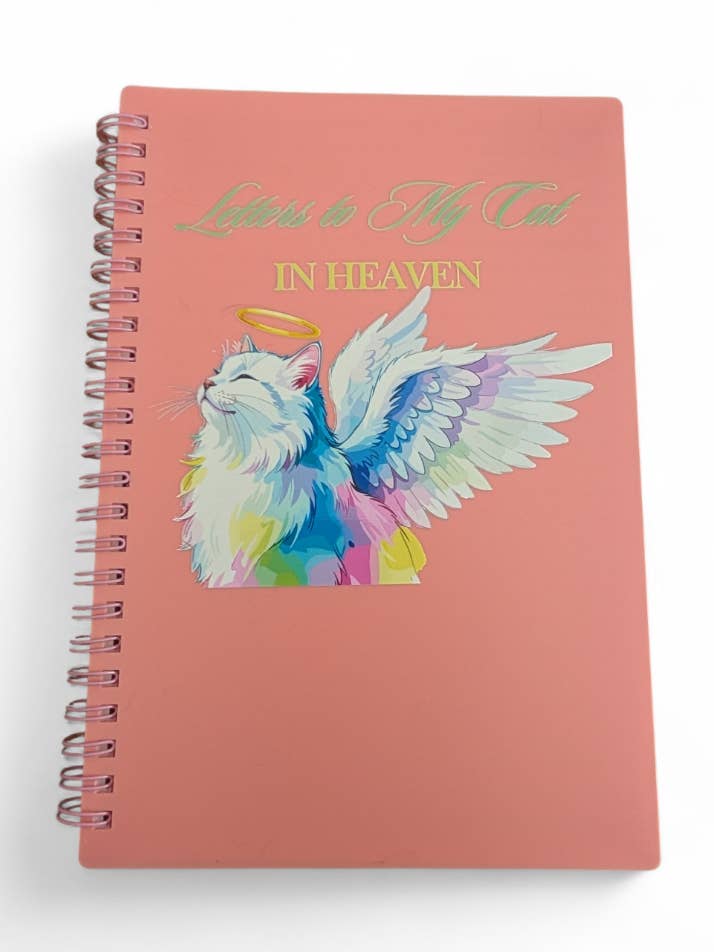 Letters to My Cat in Heaven Spiral Keepsake Journal (A5) for wholesale by Made By Scratch Crafts