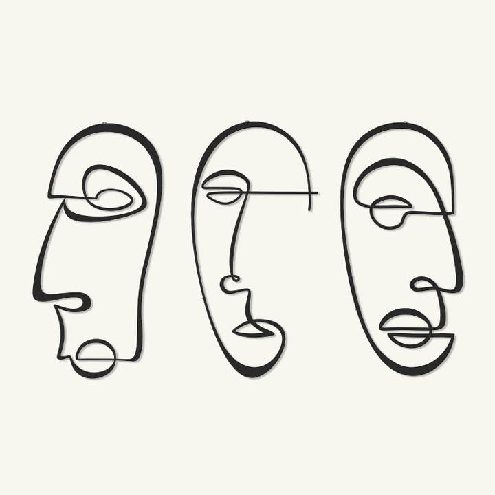 Abstract Line Art Set of 3 for wholesale by NOXART LLC