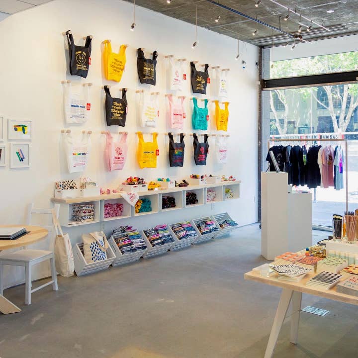 OPEN EDITIONS - Wholesale Grocery/Shopping Bag - Thank You Tote // Rose on Pink // Lauren DiCioccio7