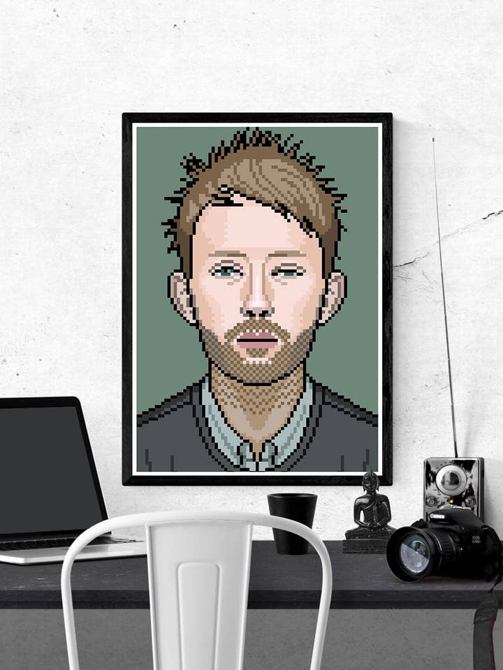 Thom Yorke Radiohead Kunsttryk for engroshandel hos The Underdog Print Shop