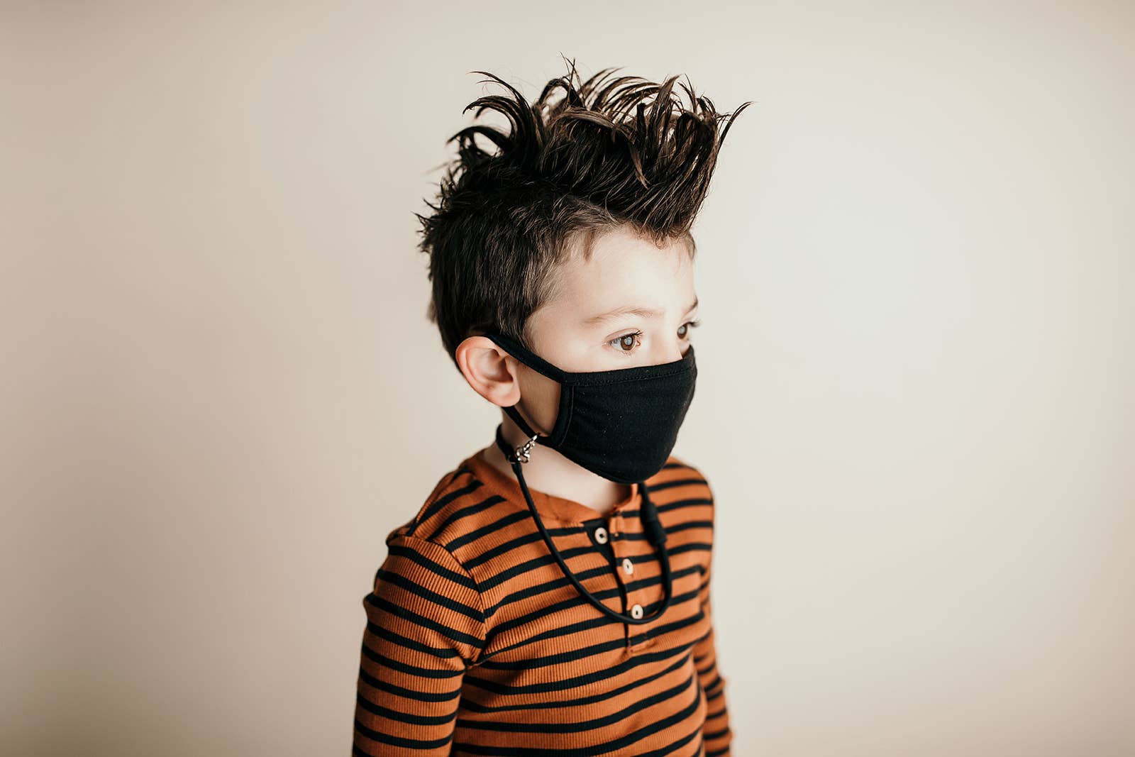 Three Little Tots - Wholesale Lanyard - Unisex - Black Silicone Lanyard for Kids or Short Adult Lanyard