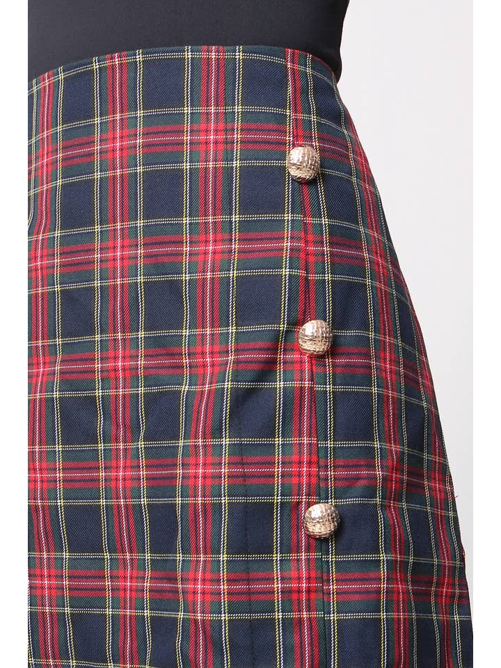 Amy & Clo Invogue – Engroshandel Nederdel - Dame – AC238 Jacquard nederdel med høj talje - plusstørrelse3