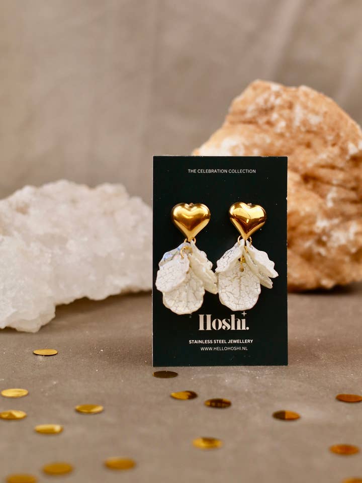 Örhängen - Aurora hjärta för wholesale av HELLO HOSHI