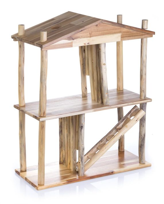 Q Toys – Großhandel Holzspielzeug – Kinder – Öko-Puppenhaus aus recyceltem Gummi- und Akazienholz2