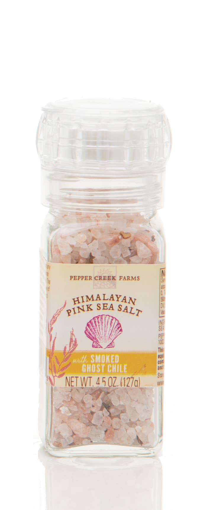 Himalayan Pink Salt & Smoked Ghost Chili Grinder 4.5 Oz. for wholesale by Pepper Creek Farms
