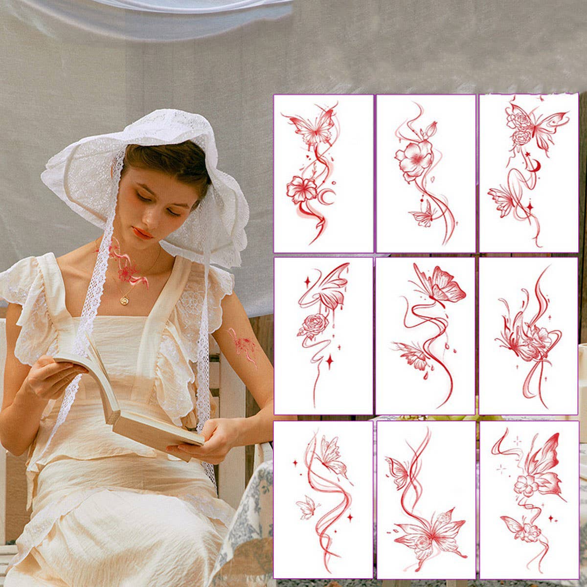 TYPE  Vintage Chic Butterfly Tattoos–Elegant & Sexy Look_CWMM8231 for wholesale on Faire1