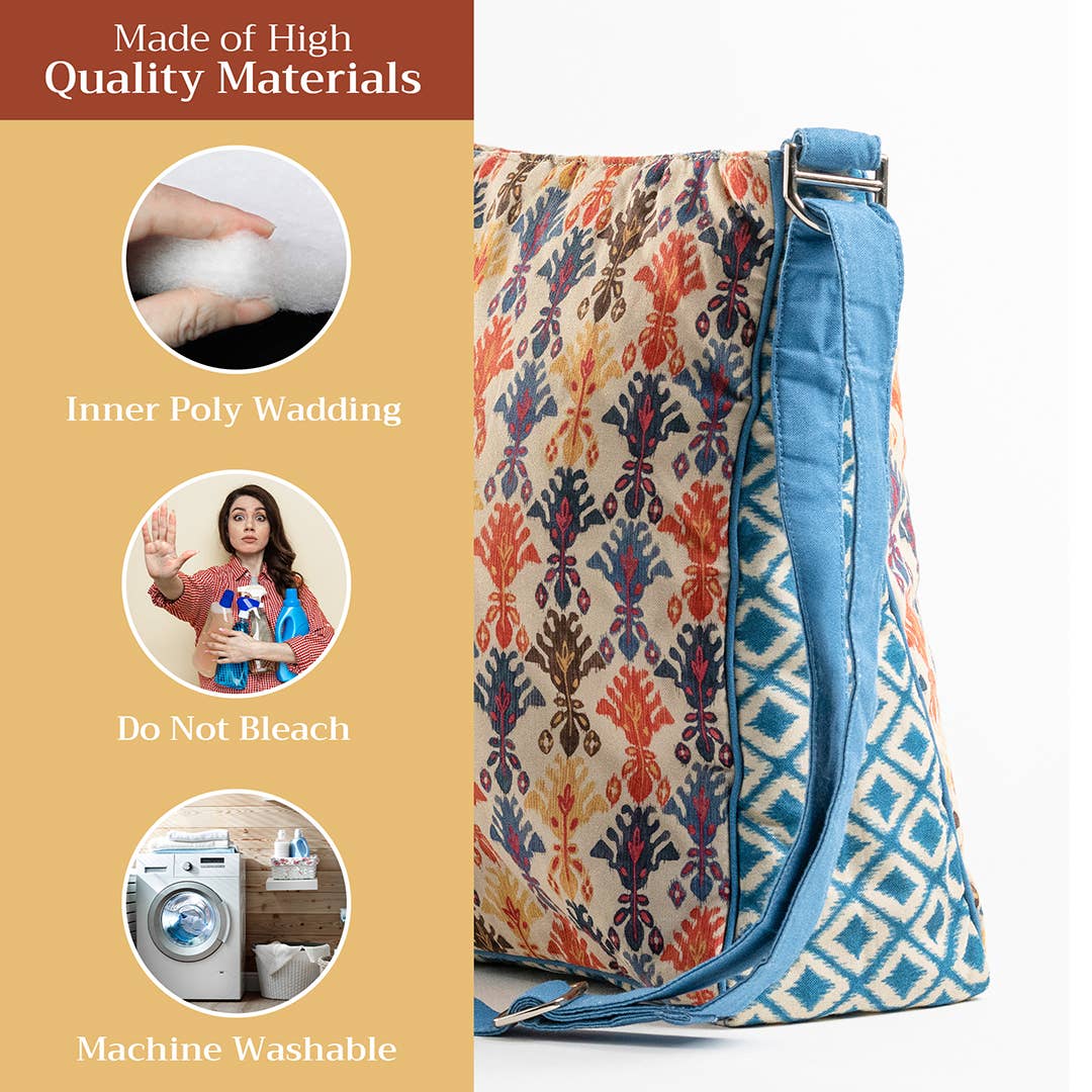 Maison d'Hermine - Design in Every Thread - Wholesale Shoulder Bag - Unisex - Hand Bag 100% Cotton for Everyday/Daily Use - Ikat - Dikat2