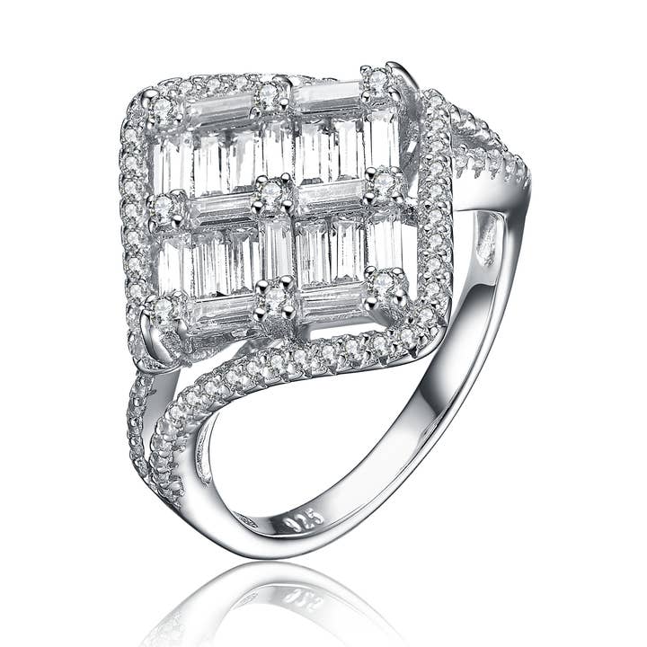 Bague en argent sterling avec zircone cubique (8907) pour la vente par Genevive