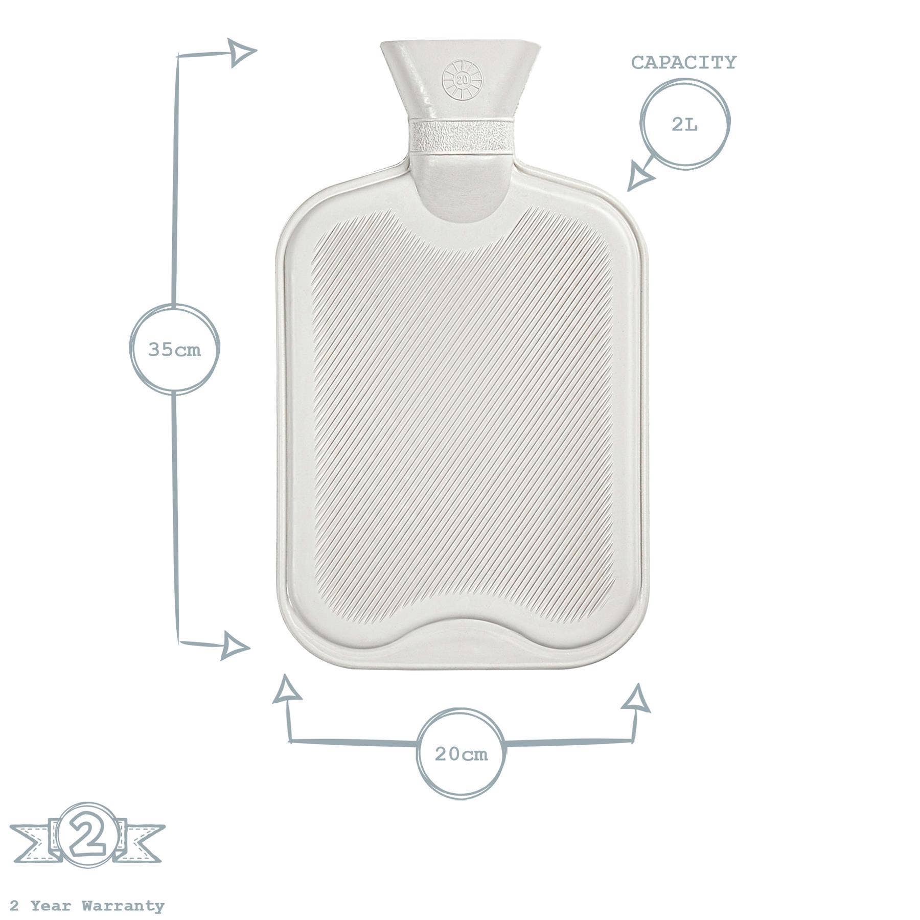 Rinkit Ltd - Wholesale Hot/Cold Compress - Harbour Housewares Hot Water Bottle - 2 Litres - Cream3