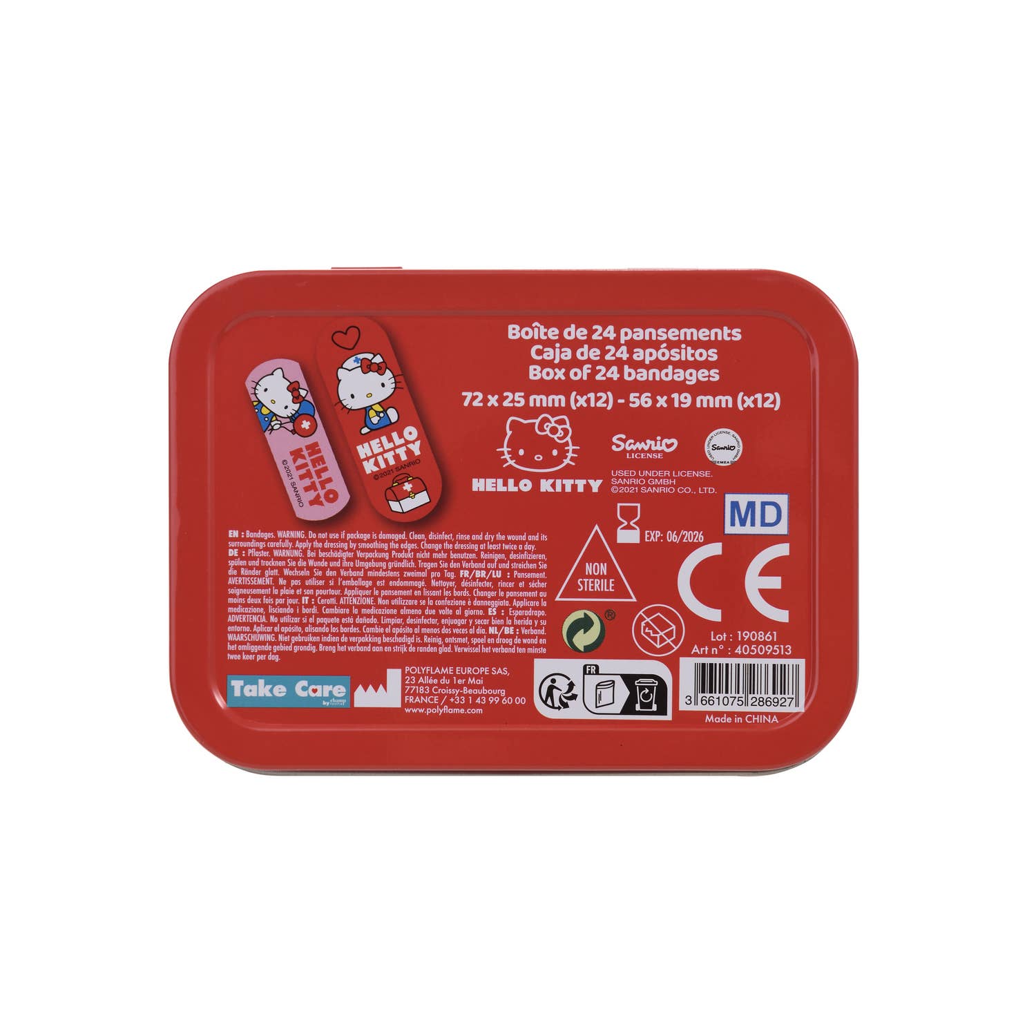 Takecare - Venta al por mayor Tiritas/vendas - 🩹 APÓSITOS HELLO KITTY – CAJA DE 24 PIEZAS4