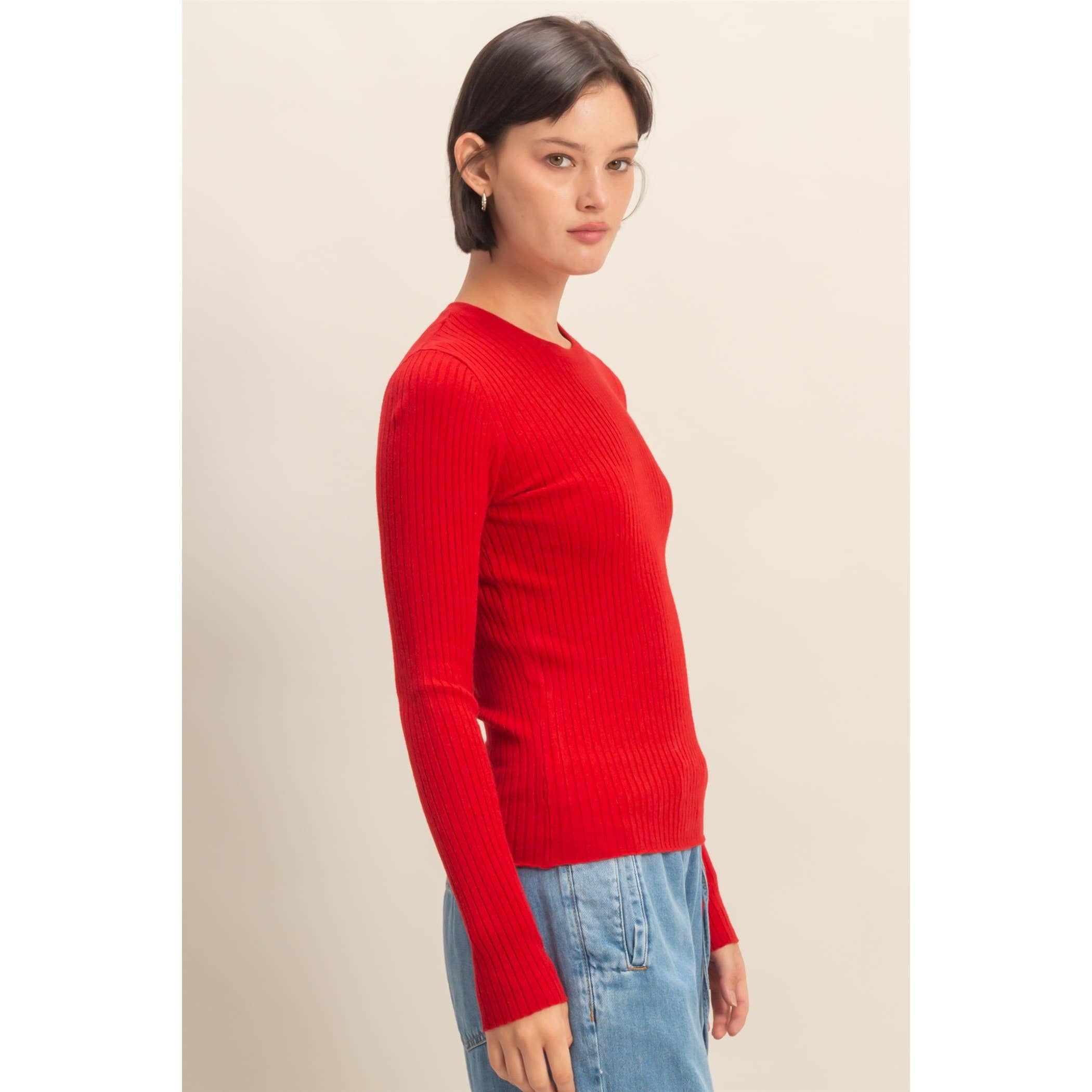HYFVE - Wholesale Knit Top - Women's - Ribbed Long Sleeve Knit Top21