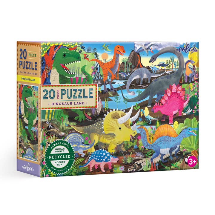 Dinosaur Land 20 stuk puzzel voor wholesale door eeBoo