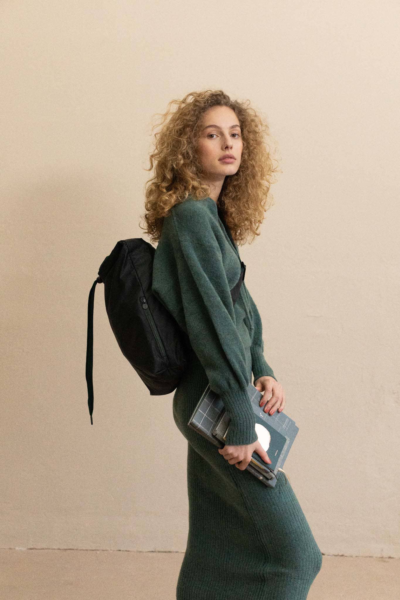 Tinne Mia - Wholesale Notebook - Notebook with button - linen - Moss Agate - FSC Mix4