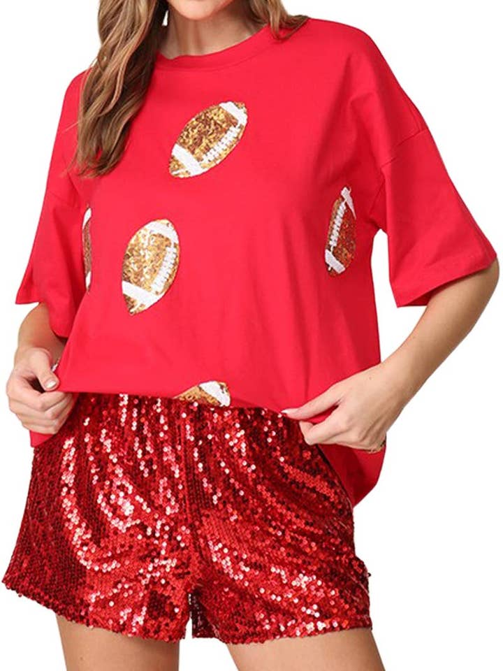 Game Day Dazzling Football T-shirt for wholesale by Vanilla Monkey