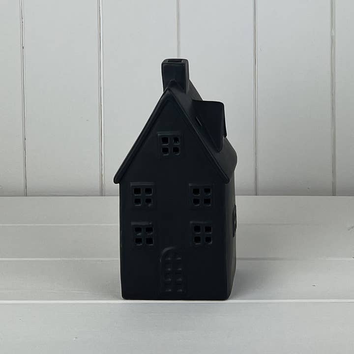 Black Ceramic House Ornament With Led for wholesale by Satchville