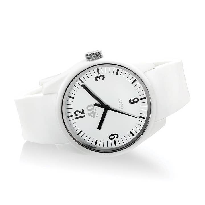 Basic 40 Ladies 35mm Women's Wrist Watch - White for wholesale by 40Nine