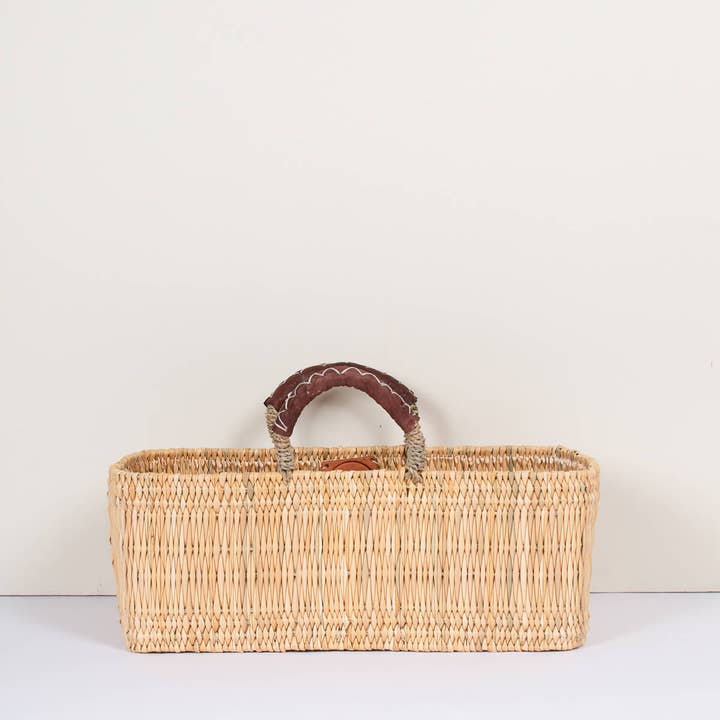 Bohemia Design - Wholesale Basket - Reed Basket with Leather, Set of 3