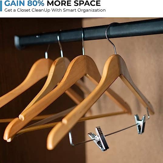 Ergodebrands - Wholesale Clothes Hangers - USTECH WoodLike Standard Shaped Hanger Biodegradable Plastic4