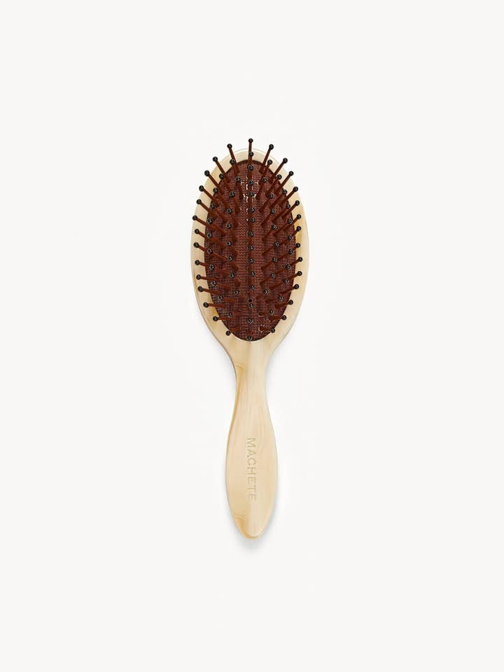 Petite Travel Detangling Hair Brush in Alabaster for wholesale by MACHETE