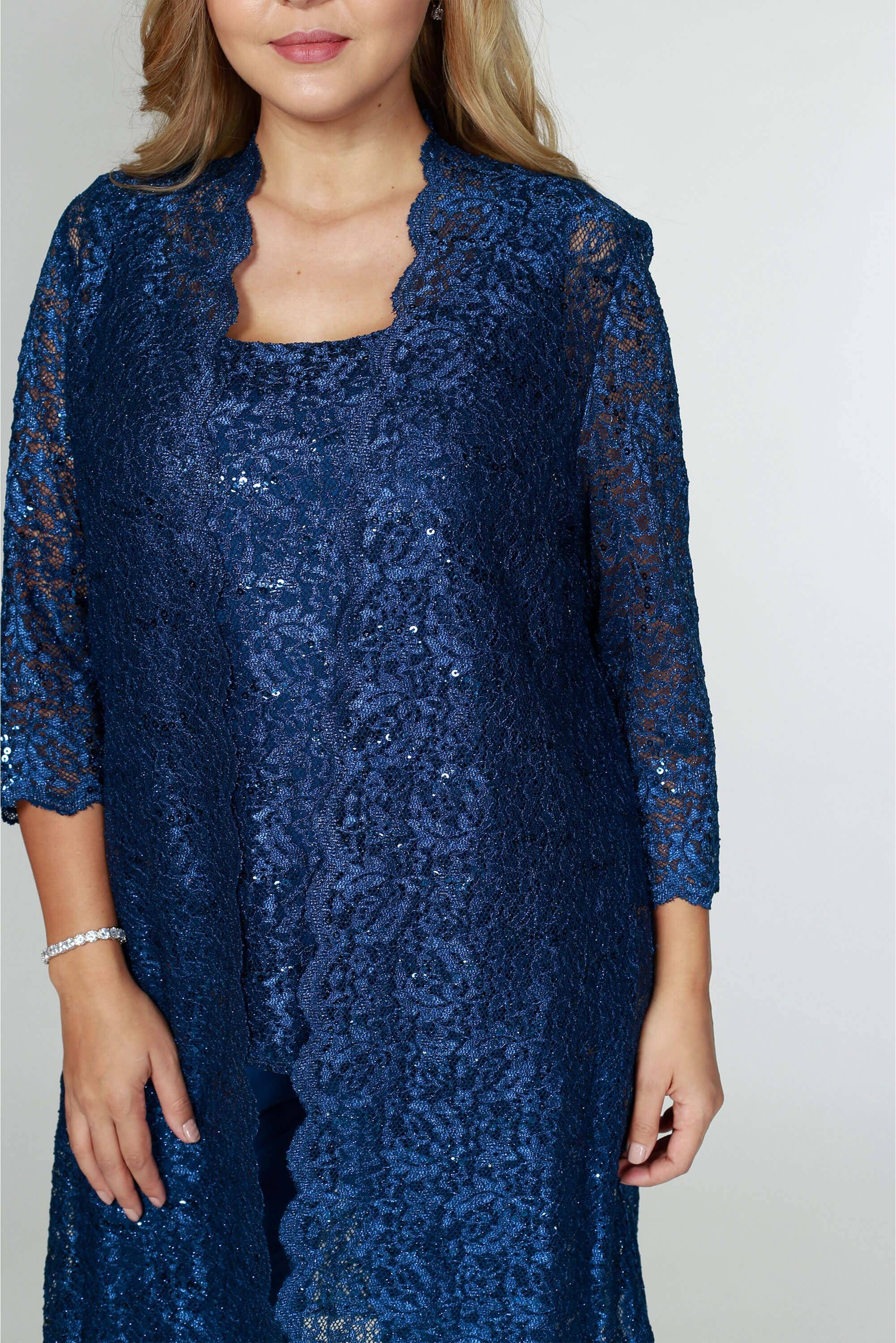 Kos Couture - Wholesale Kostuum - Dames - Grote Maten Moeder van de Bruid Formeel Broekpak Groothandel5