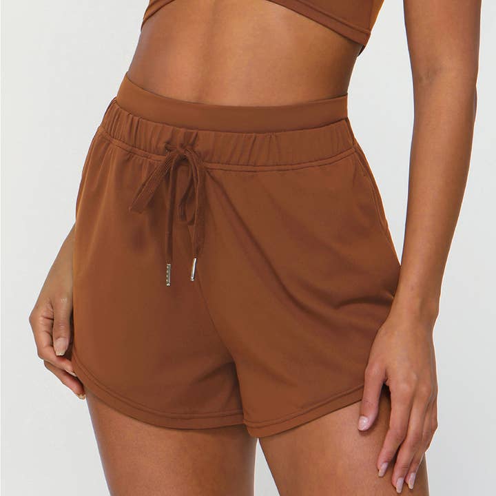 Sodalemon - Wholesale Athletic Shorts - Women's - Sport Fitness Drawstring Side Pocket Athletic Shorts8