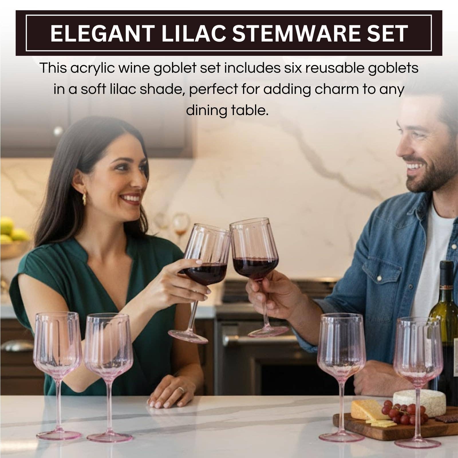 The Wine Savant /  Khen Glassware – wholesale Wine glass – Acrylic Lucia Stemmed Goblets -Unbreakable Wine Glasses1