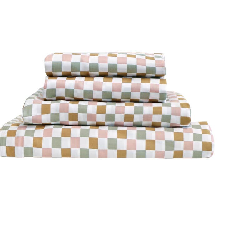 Ensemble de literie SHNUGGLE Damier coloré pour la vente par Petit Lit Furniture