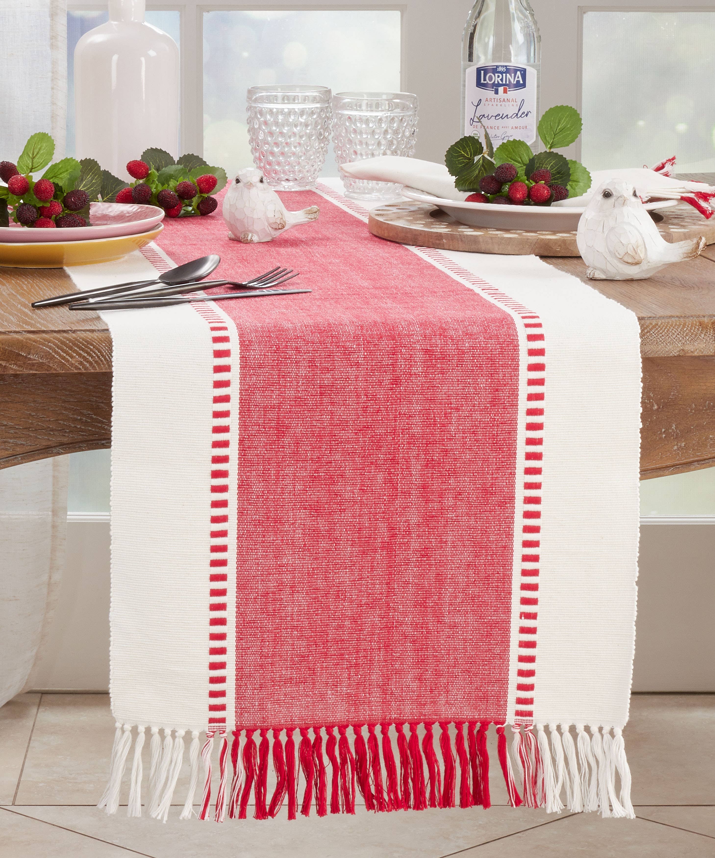 Saro Lifestyle - Wholesale Table Runner - Stripe Runner - Natural Look and Feel13