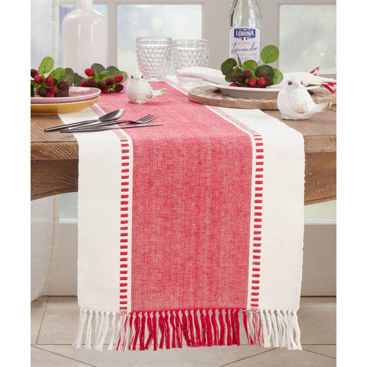 Saro Lifestyle - Wholesale Table Runner - Stripe Runner - Natural Look and Feel13