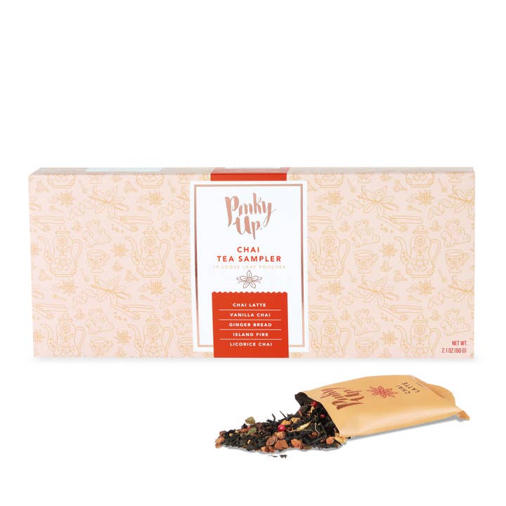 Coffret Cadeau Échantillons de Thé en Vrac Chai Assortiment de 5 Saveurs pour la vente par Pinky Up