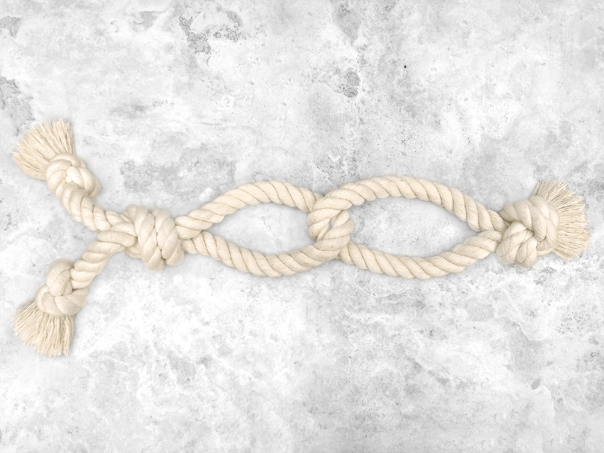 Goodchap's – Engroshandel Tovlegetøj - Hund – Dobbelt remskive hundetovlegetøj | Naturlig håndlavet 100% bomuld2