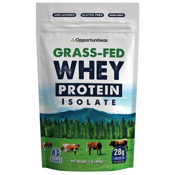 Opportuniteas - Wholesale Protein/Superfood Powder - Grass-Fed Whey Protein Powder Isolate - Unflavored, 1lb1