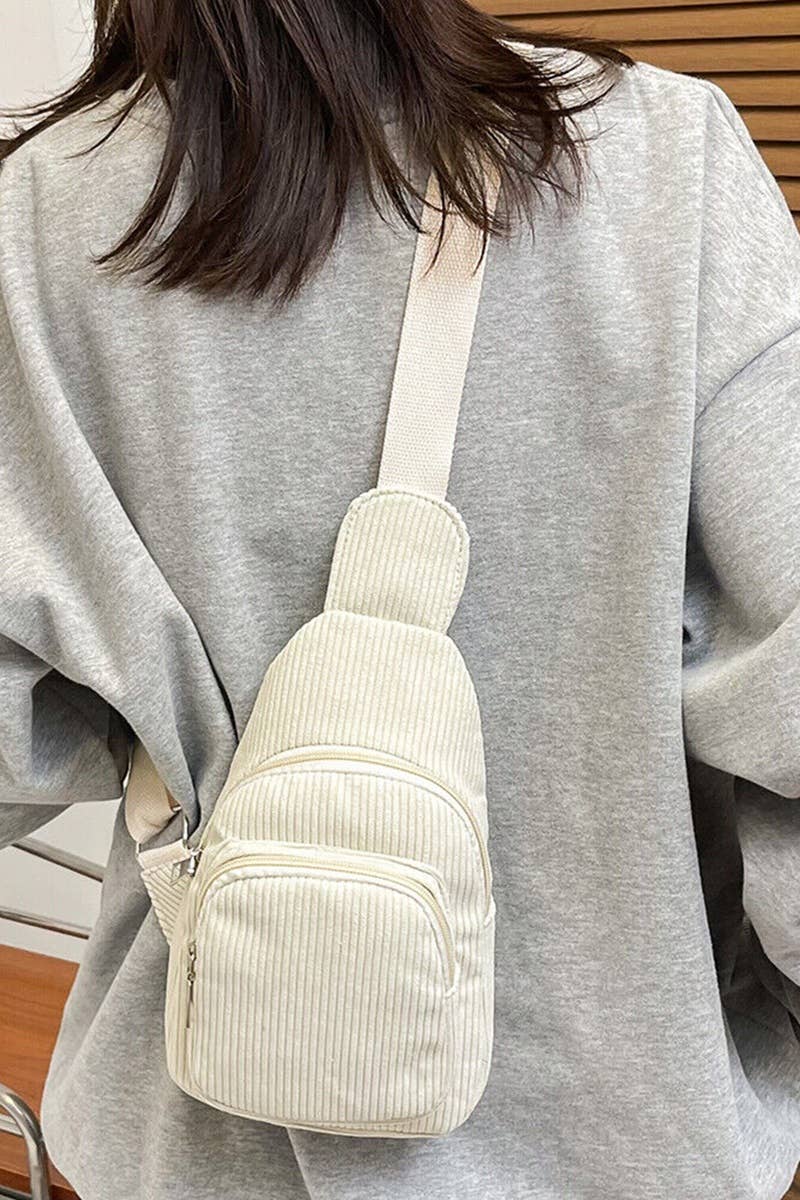 42POPS - Wholesale Crossbody Bag - Women's - `.SI-26466 Corduroy Vintage crossbody Sling Bag4