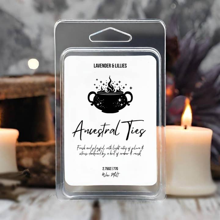 Ancestral Ties- Coconut Wax Melt- 2.75oz Clamshell for wholesale by Lavender & Lillies