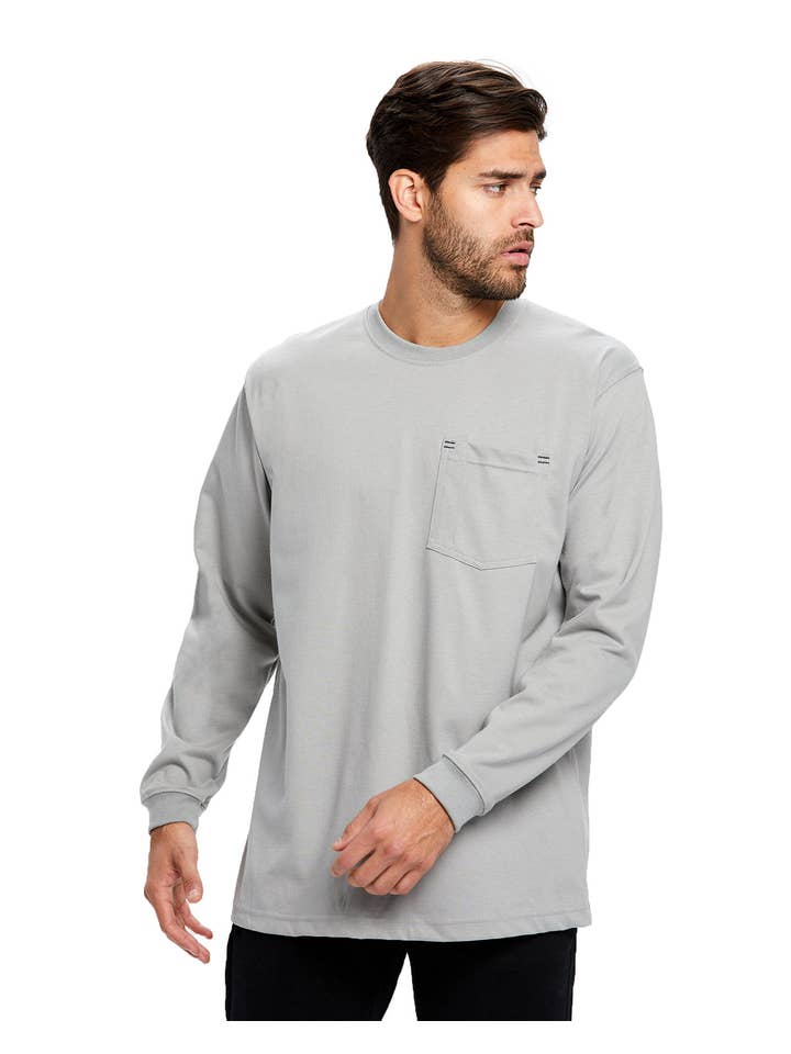 US Blanks - Wholesale T-Shirt - Men's - Men's Long Sleeve Pocket Work Wear - Flame Resistant9