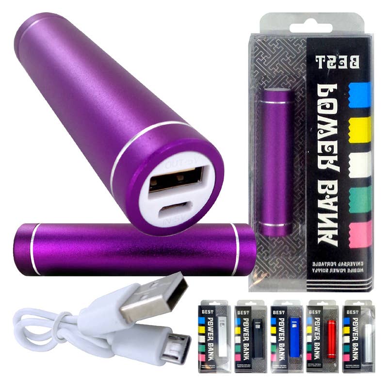 Deluxe Import Trading - Vente Adaptateurs secteurs - Power Bank. 6 couleurs assorties. Carré et rond0