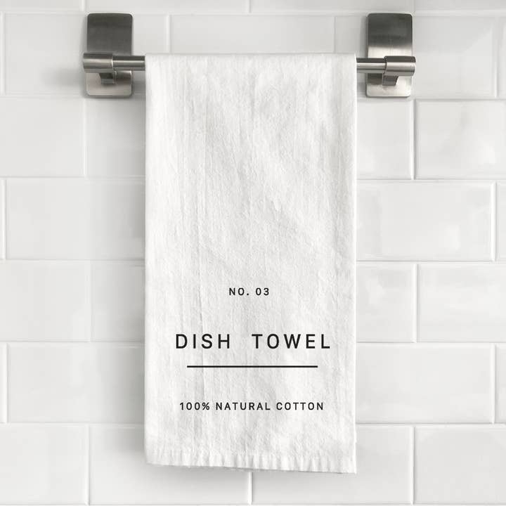 Perfect Day Print Co - Wholesale Tea Towel - Modern Tea Towel, Minimalist Black & White Dish Cloth
