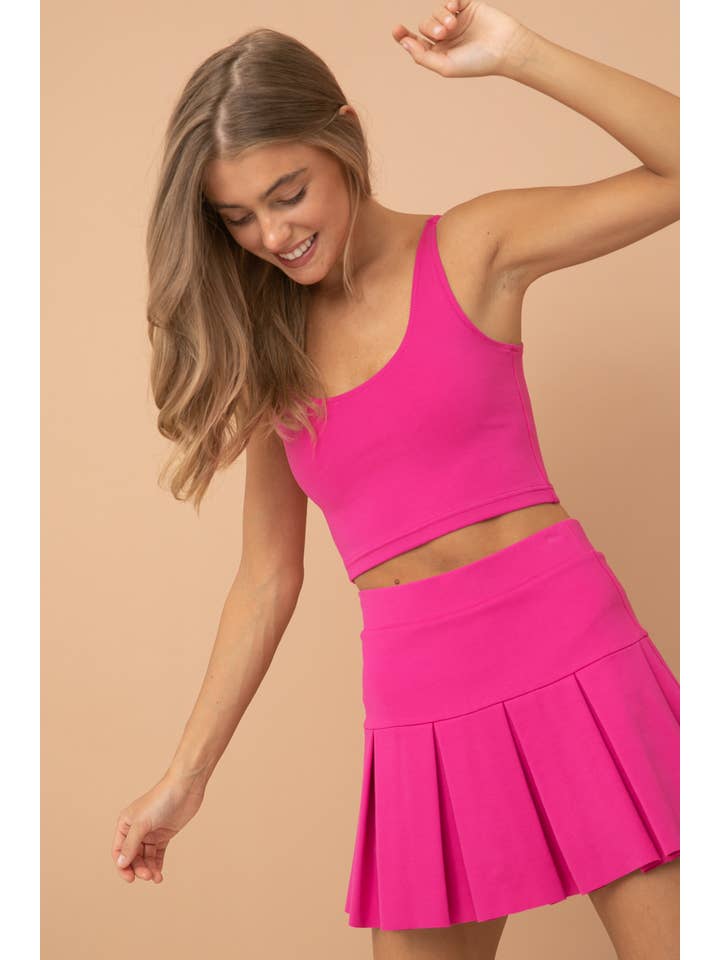 freeme - Wholesale Athletic Skirt - Women's - SUPER STRETCHY PONTE MINI TENNIS SKIRT(ST#FRSK1126N)